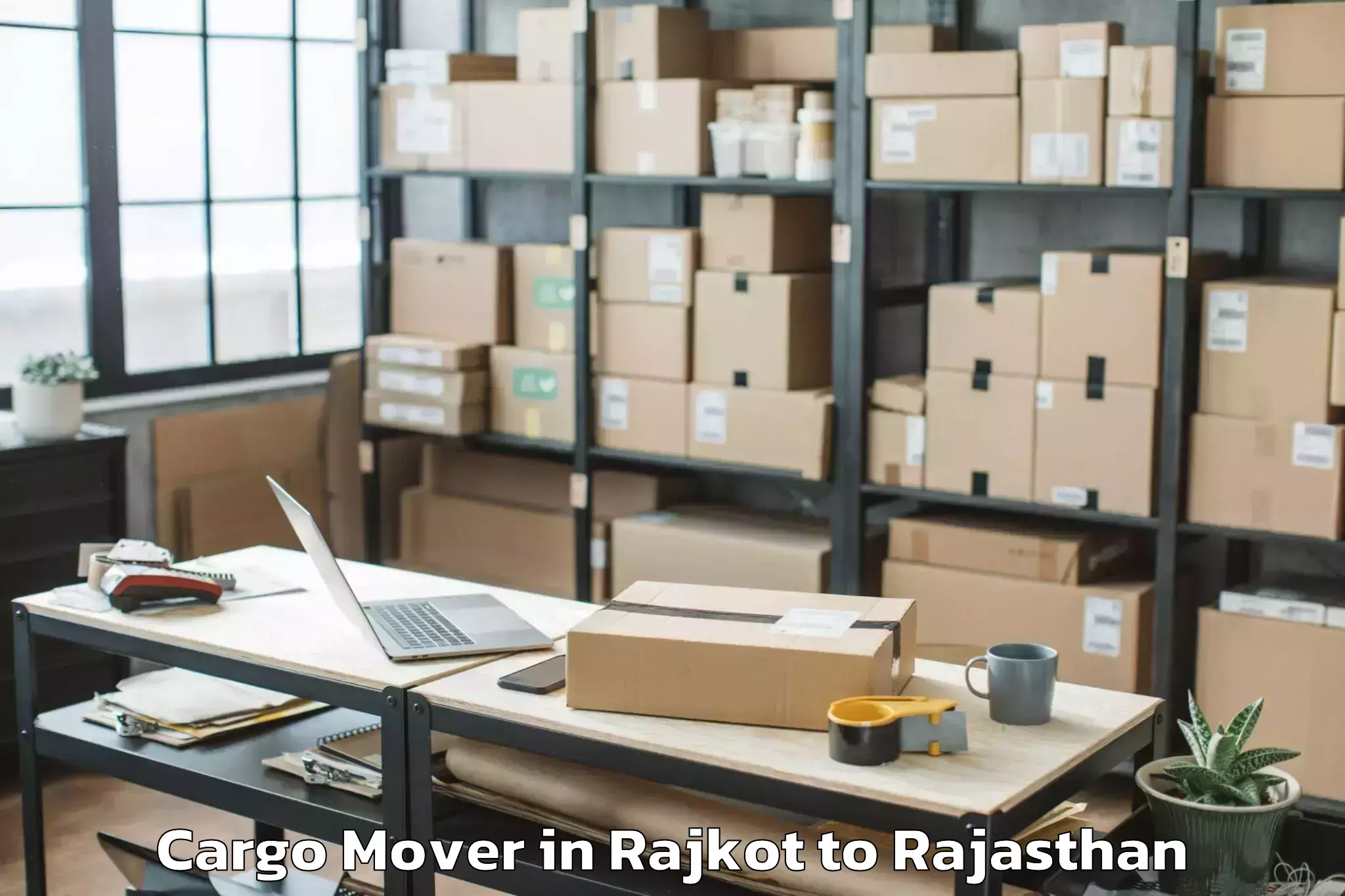 Easy Rajkot to Rajasthan Technical University Cargo Mover Booking